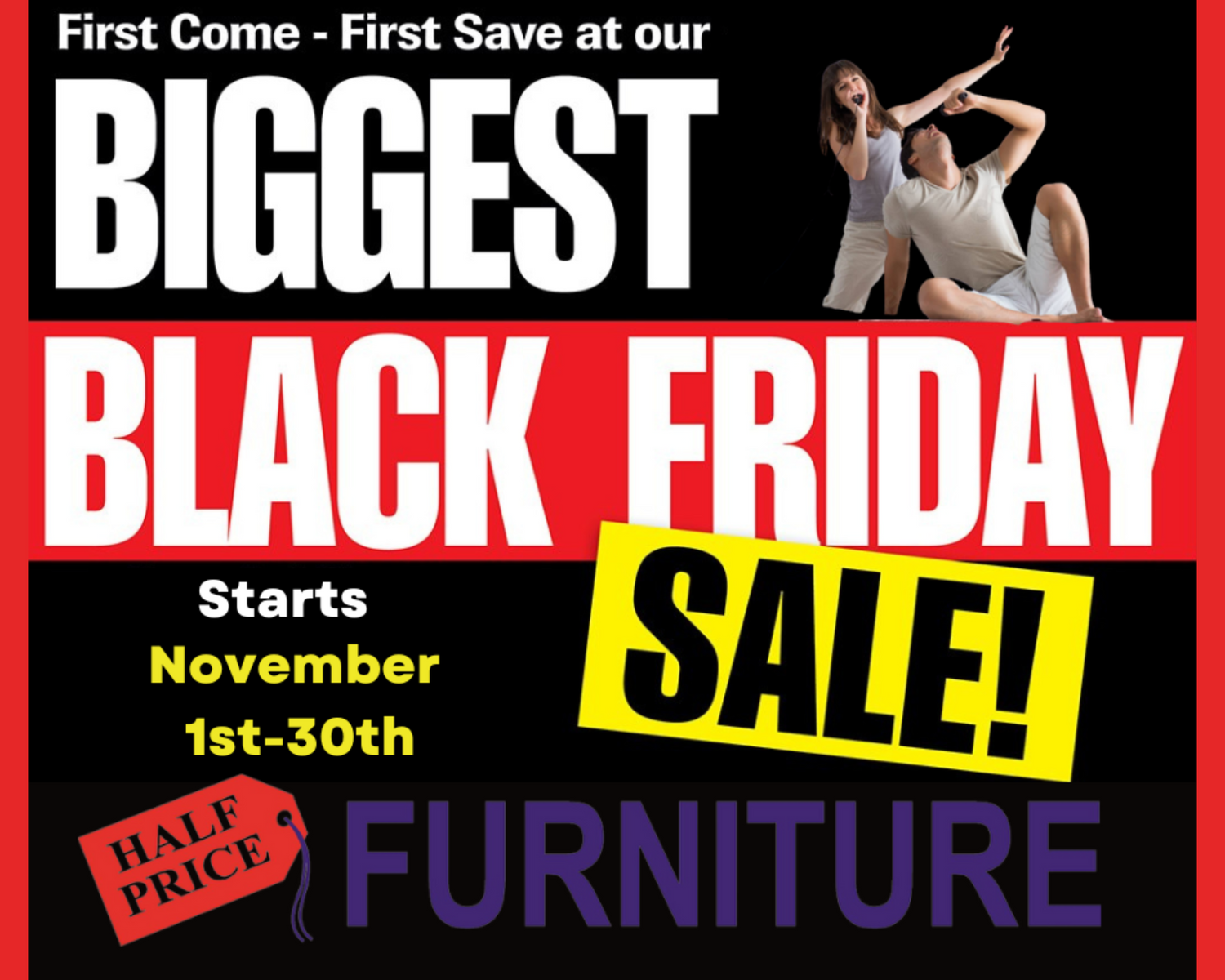 Black Friday Mega Sale: Unbeatable Deals at Half Price Furniture 🛋️🎉