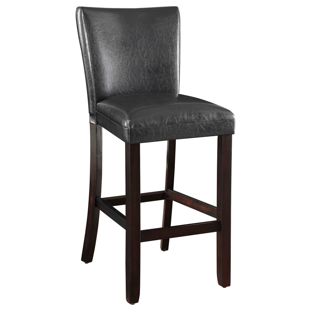 Alberton Upholstered Bar Stools Black and Cappuccino (Set of 2) Half Price Furniture