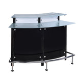 Keystone Glass Top Bar Unit Black Half Price Furniture