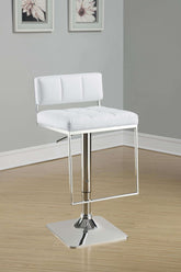 Alameda Adjustable Bar Stool White and Chrome Half Price Furniture