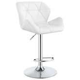 Berrington Adjustable Bar Stools Chrome and White (Set of 2) Half Price Furniture