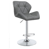 Berrington Adjustable Bar Stools Chrome and Grey (Set of 2) Half Price Furniture