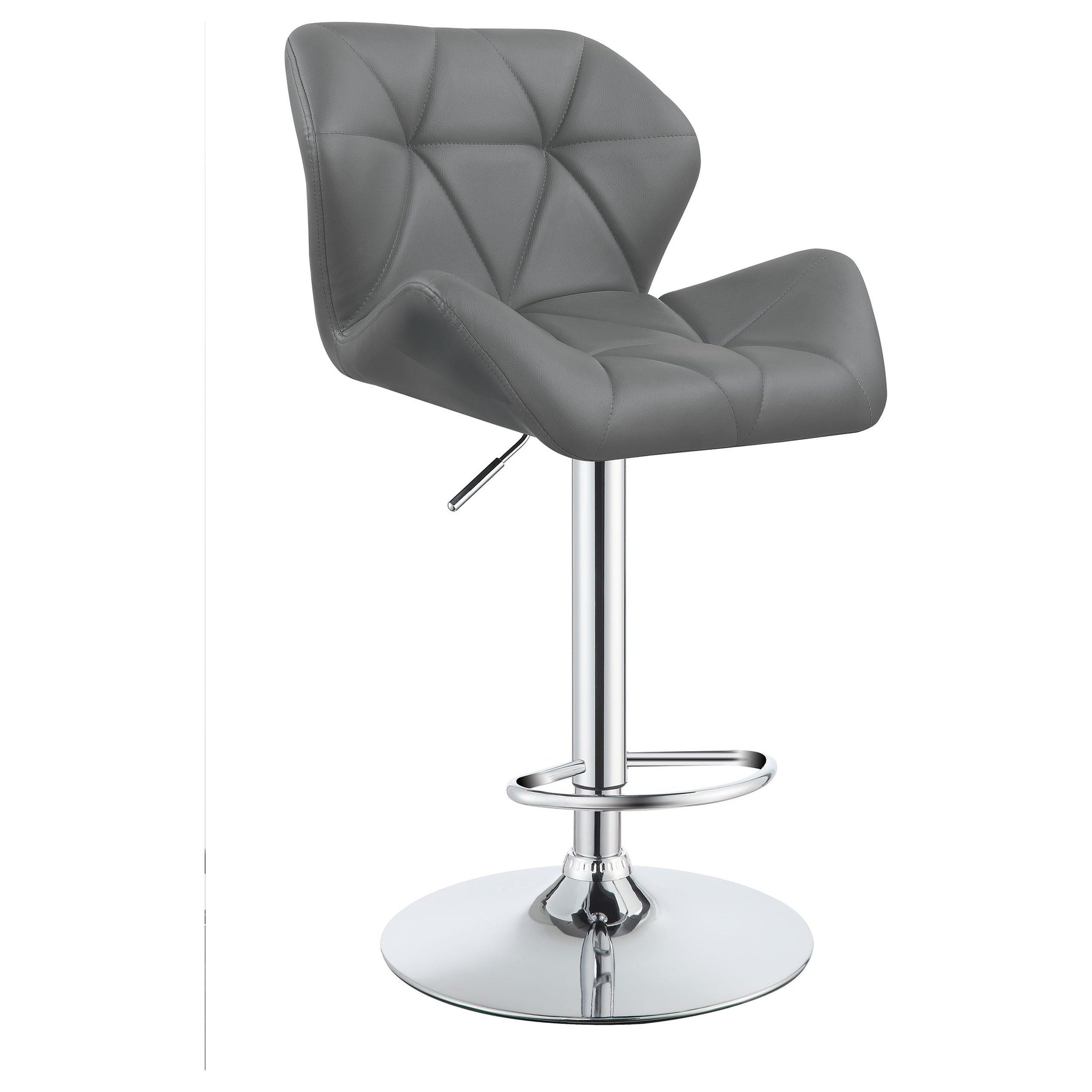 Berrington Adjustable Bar Stools Chrome and Grey (Set of 2)  Half Price Furniture