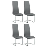 Montclair Upholstered High Back Side Chairs Grey and Chrome (Set of 4) Half Price Furniture