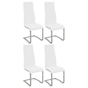 Montclair High Back Dining Chairs Black and Chrome (Set of 4) Half Price Furniture