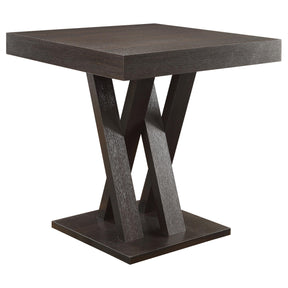 Freda Square Counter Height Table Cappuccino Half Price Furniture