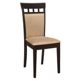 Gabriel Upholstered Side Chairs Cappuccino and Tan (Set of 2) Half Price Furniture