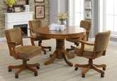 Mitchell 5-piece Game Table Set Amber and Brown Half Price Furniture