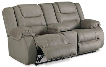 McCade Reclining Loveseat with Console Half Price Furniture