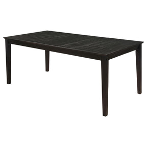 Louise Rectangular Dining Table with Extension Leaf Black Half Price Furniture