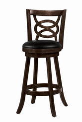 Calecita Swivel Bar Stools with Upholstered Seat Cappuccino (Set of 2) Half Price Furniture