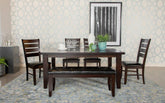 Dalila Dining Room Set Cappuccino and Black Half Price Furniture