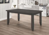 Dalila Rectangular Plank Top Dining Table Dark Grey Half Price Furniture