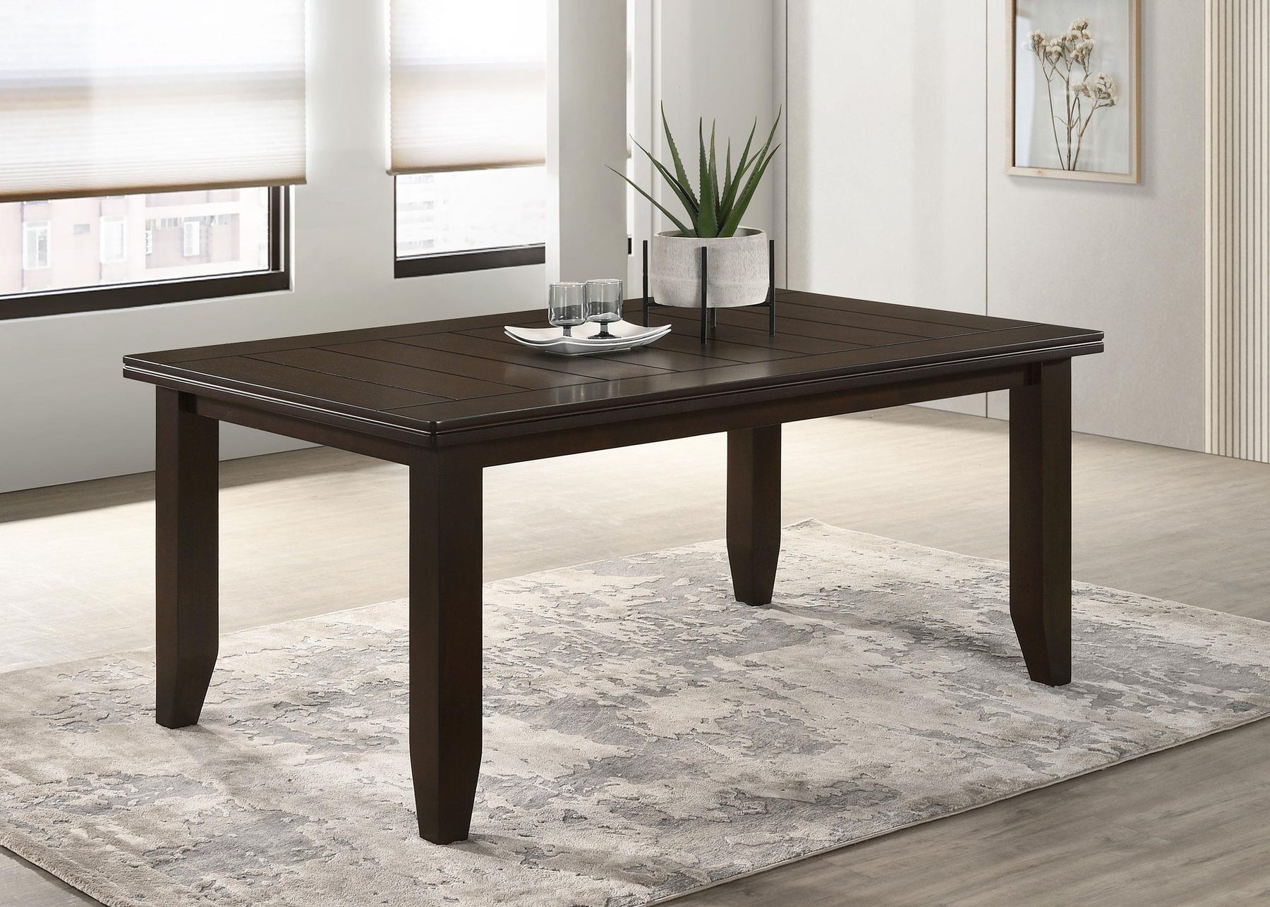 Dalila Rectangular Dining Table Cappuccino Half Price Furniture