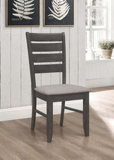 Dalila Ladder Back Side Chair (Set of 2) Grey and Dark Grey Half Price Furniture