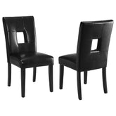 Shannon Open Back Upholstered Dining Chairs Black (Set of 2) Half Price Furniture