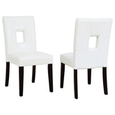 Shannon Open Back Upholstered Dining Chairs White (Set of 2) Half Price Furniture