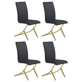 Carmelia Upholstered Side Chairs Black (Set of 4) Half Price Furniture