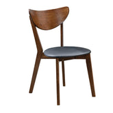 Jedda Upholstered Dining Chairs Dark Walnut and Black (Set of 2) Half Price Furniture