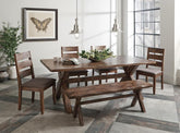 Alston Dining Room Set Knotty Nutmeg and Grey Half Price Furniture