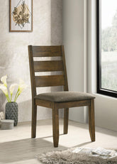 Alston Ladder Back Dining Side Chairs Knotty Nutmeg and Grey (Set of 2) Half Price Furniture