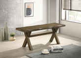 Alston X-shaped Dining Bench Knotty Nutmeg  Half Price Furniture