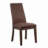 Spring Creek Upholstered Side Chairs Rich Cocoa Brown (Set of 2) Half Price Furniture