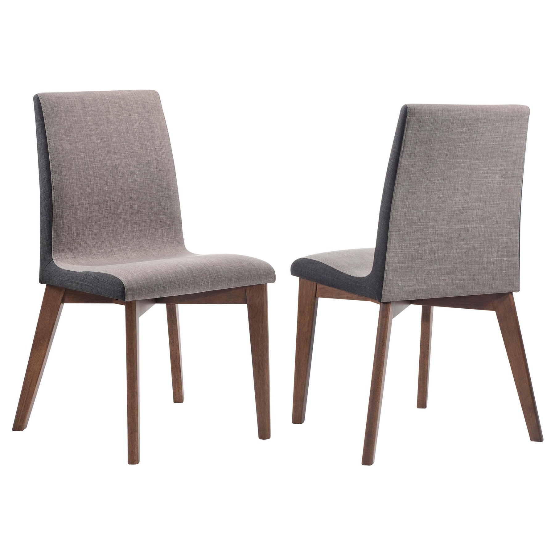 Redbridge Upholstered Side Chairs Grey and Natural Walnut (Set of 2) Half Price Furniture