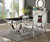 Antoine 5-piece Rectangular Dining Set Creamy White and Chrome Half Price Furniture