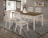 Ronnie Starburst Dining Table Set Khaki and Rustic Cream Half Price Furniture