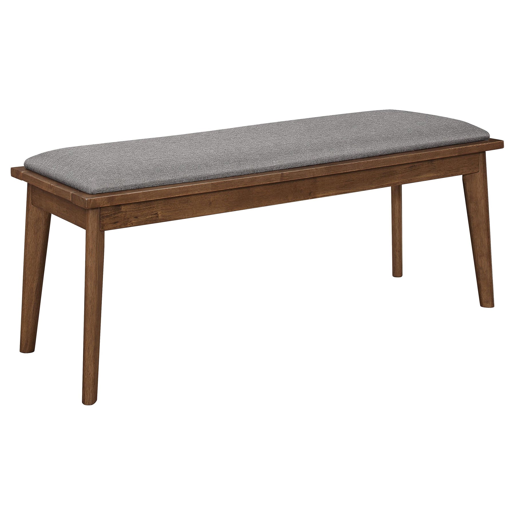 Alfredo Upholstered Dining Bench Grey and Natural Walnut Half Price Furniture