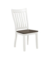 Kingman Slat Back Dining Chairs Espresso and White (Set of 2) Half Price Furniture