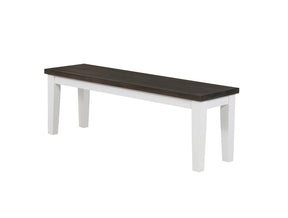 Kingman Rectangular Bench Espresso and White Half Price Furniture