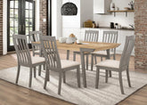 Nogales 5-piece Rectangle Dining Set Acacia and Coastal Grey Half Price Furniture