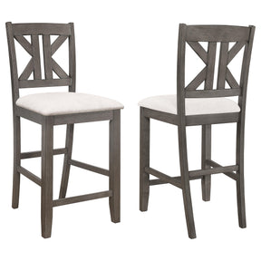 Athens Upholstered Seat Counter Height Stools Light Tan (Set of 2) Half Price Furniture