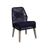 Nakia Woven Rope Dining Chairs Dark Navy (Set of 2) Half Price Furniture