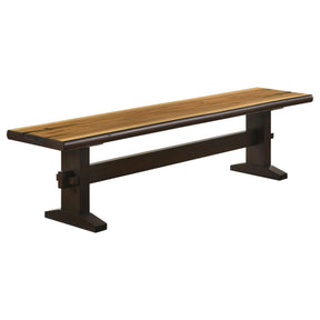 Bexley Trestle Bench Natural Honey and Espresso Half Price Furniture