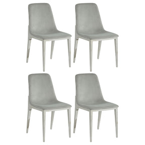 Irene Upholstered Side Chairs Light Grey and Chrome (Set of 4) Half Price Furniture