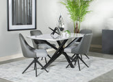 Paulita 5-piece Rectangular Dining Set White and Grey  Half Price Furniture