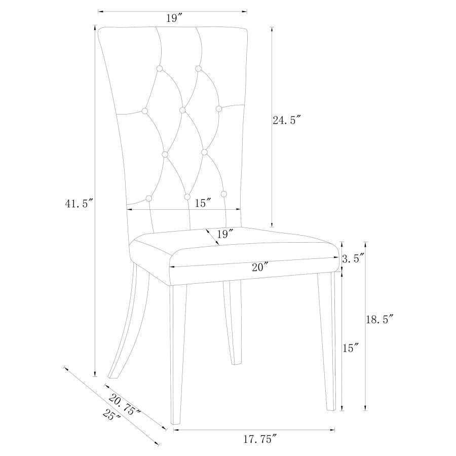 Kerwin Tufted Upholstered Side Chair (Set Of 2) - Half Price Furniture