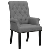 Alana Upholstered Tufted Arm Chair with Nailhead Trim Half Price Furniture