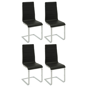 Broderick Upholstered Side Chairs Black and White (Set of 4) Half Price Furniture