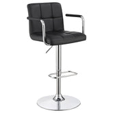 Palomar Adjustable Height Bar Stool Black and Chrome Half Price Furniture