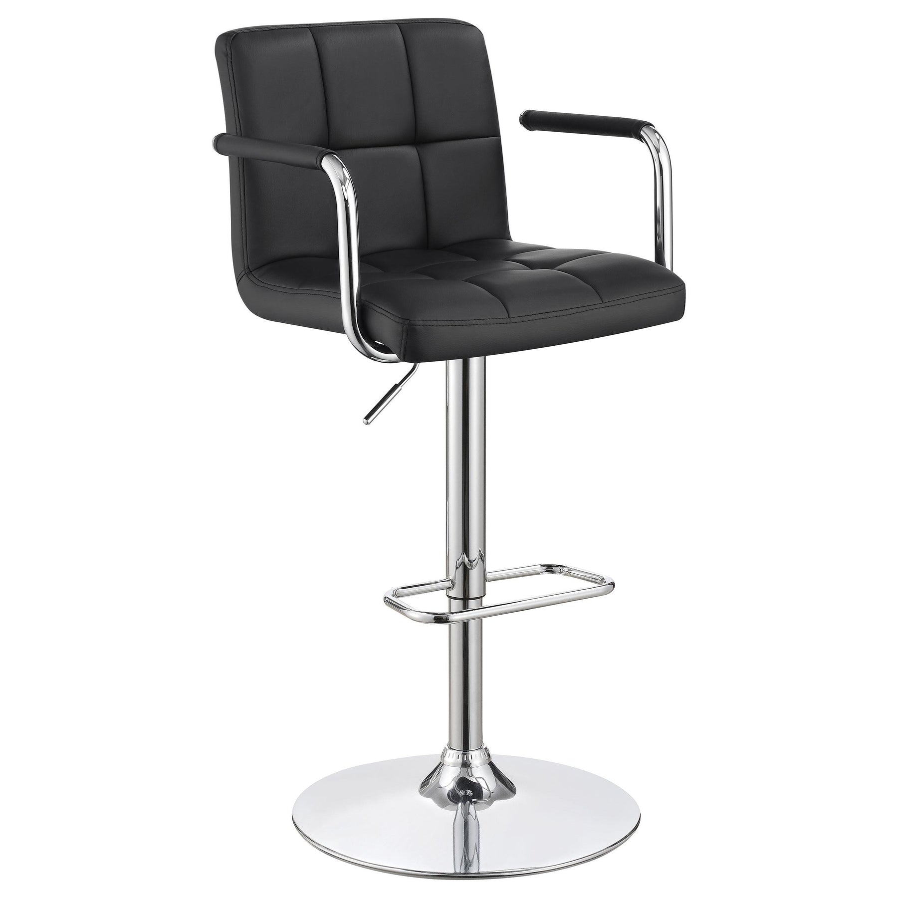 Palomar Adjustable Height Bar Stool Black and Chrome Half Price Furniture