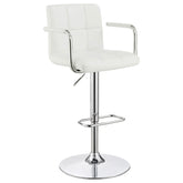 Palomar Adjustable Height Bar Stool White and Chrome Half Price Furniture