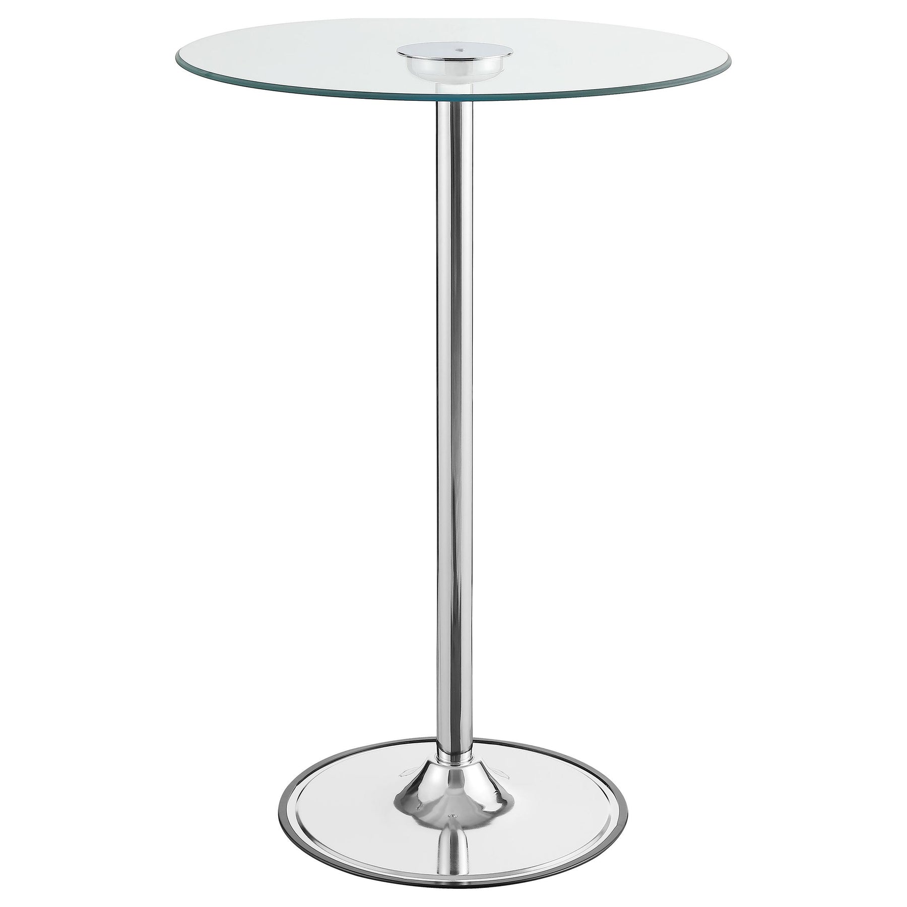 Thea LED Bar Table Chrome and Clear Half Price Furniture