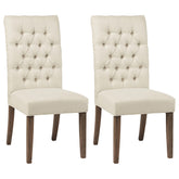 Douglas Tufted Back Dining Chairs Vineyard Oak (Set of 2) Half Price Furniture