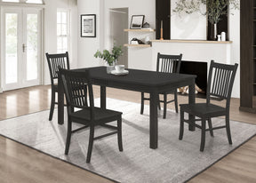 Marbrisa Rectangular Dining Table Set Matte Black Half Price Furniture