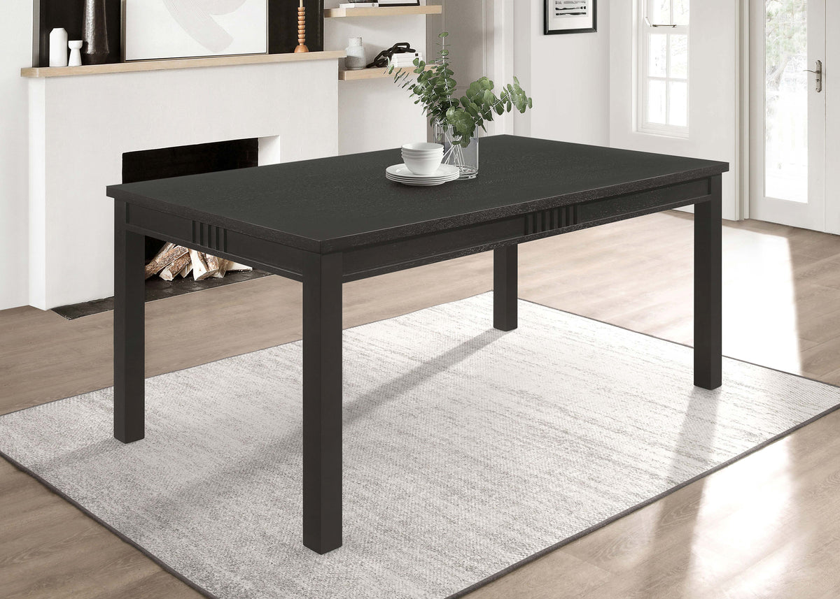 Marbrisa Rectangular Dining Table Matte Black  Half Price Furniture