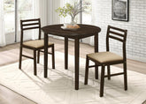 Bucknell 3-piece Dining Set with Drop Leaf Cappuccino and Tan Half Price Furniture